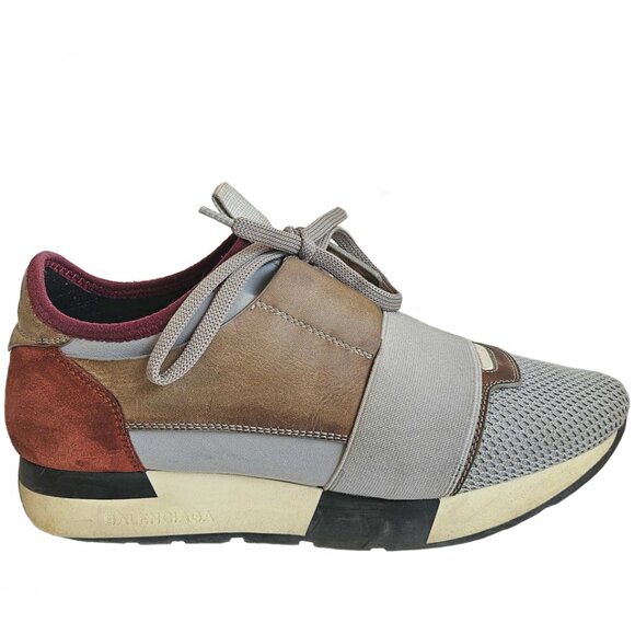 BALENCIAGA GREY RACE RUNNERS SNEAKERS (36) - Picture 6 of 10